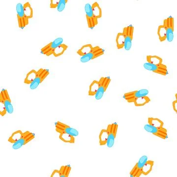 Pattern fun water gun cartoon vector 库存插图
