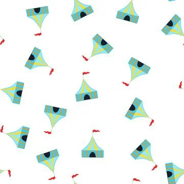 Pattern funfair circus tent cartoon vector イラスト素材