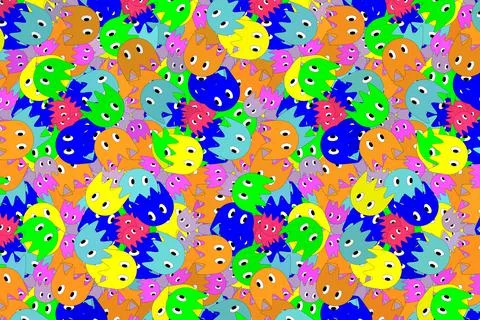 Pattern funny colorful ghost of spiral halloween Stockillustratie