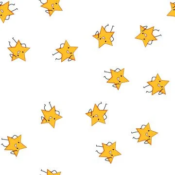 Pattern funny geometric shape character cartoon vector Stock Illustration
