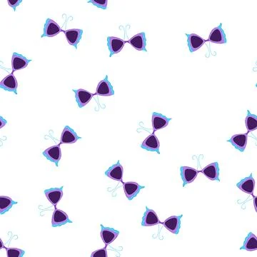 Pattern funny party glasses cartoon vector Stock Illustration