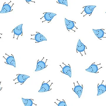 Pattern funny water drop character cartoon vector 스톡 일러스트