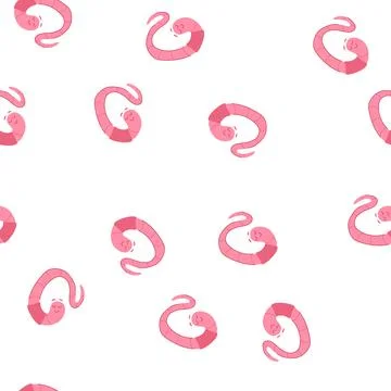Pattern funny worm cartoon cartoon vector Stock Illustration