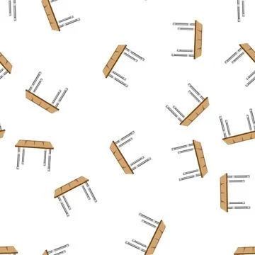 Pattern furniture folding table cartoon vector Stock Illustration