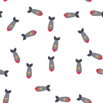 Pattern fusion atomic bomb cartoon vector Stock Illustration