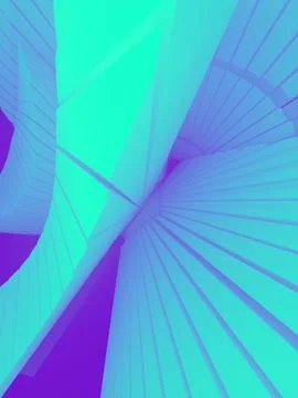 Pattern of futuristic geometric shapes surrounded by pink mist. 3d rendering Stock Illustration