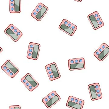 Pattern gadget shower timer cartoon vector Stock Illustration