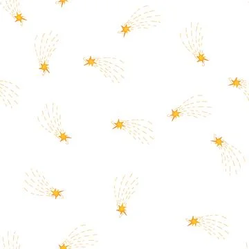 Pattern galaxy shooting star space cartoon vector Stock Illustration