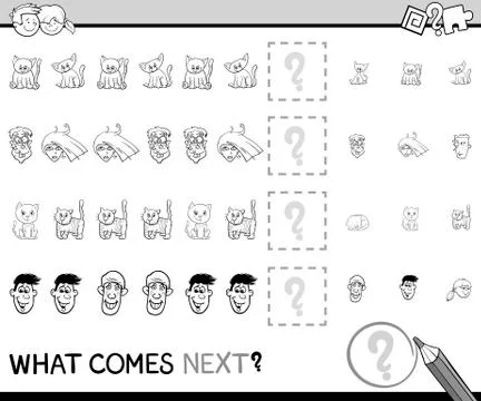 Pattern game coloring book Illustrazione stock