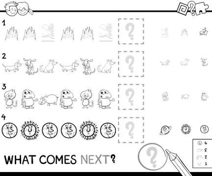 Pattern game coloring page Illustrazione stock