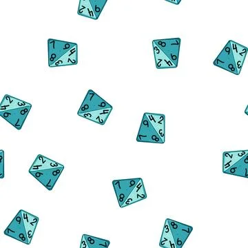 Pattern game dice cartoon vector Illustrazione stock