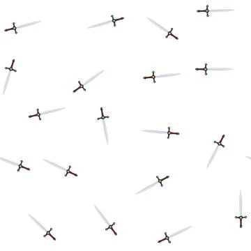 Pattern game medieval sword cartoon vector Stock Illustration