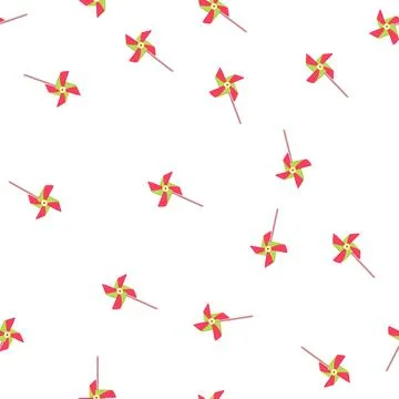 Pattern game pinwheel toy cartoon vector Stock Illustration