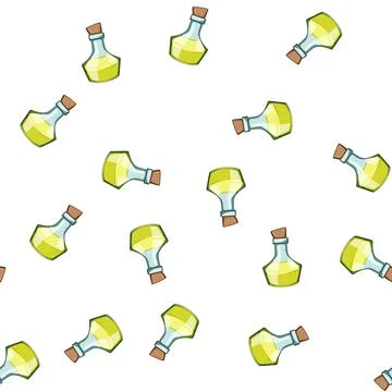 Pattern game potion bottle cartoon vector Stock Illustration