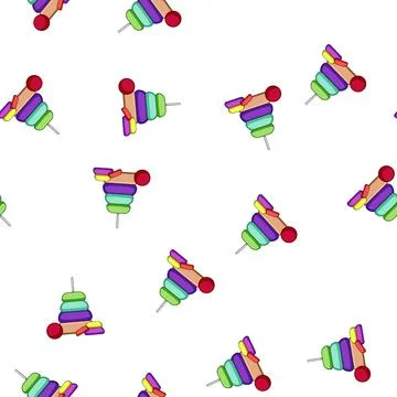 Pattern game pyramid toy cartoon vector Stock Illustration