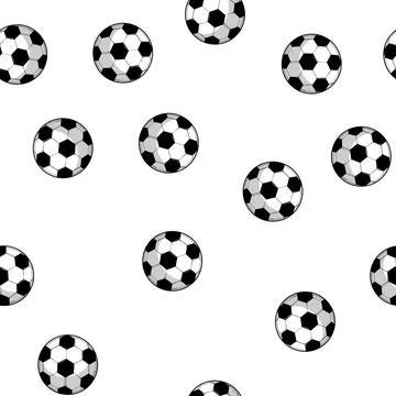 Pattern game soccer ball cartoon vector Stock Illustration