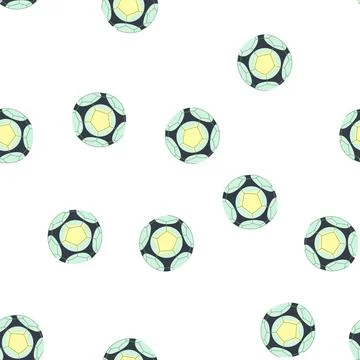 Pattern game soccer ball cartoon vector Illustrazione stock