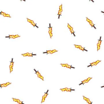 Pattern game sword effect cartoon vector Stock Illustration