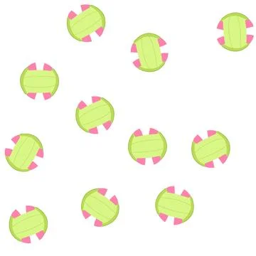 Pattern game volleyball ball cartoon vector Stock Illustration