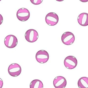 Pattern game volleyball ball cartoon vector Stock Illustration
