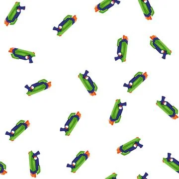 Pattern game water gun toy cartoon vector Illustrazione stock