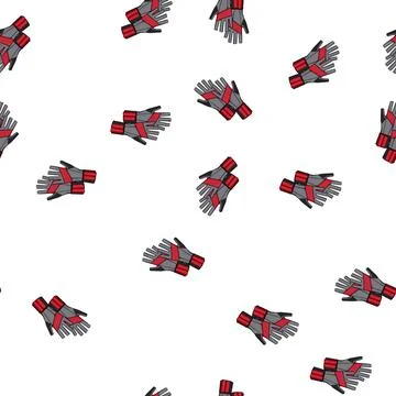 Pattern gaming vr gloves cartoon vector Stock Illustration