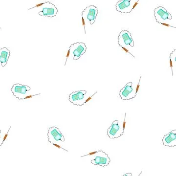 Pattern garden compost thermometer cartoon vector 스톡 일러스트