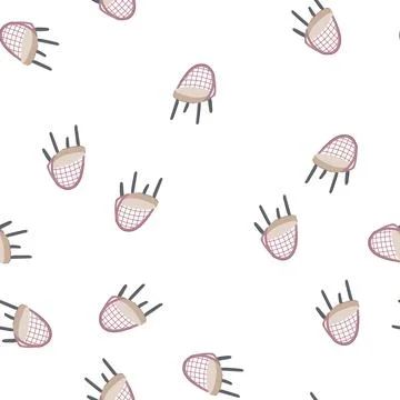 Pattern garden deck chair cartoon vector Stock Illustration