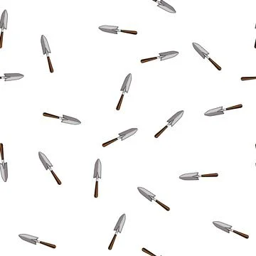 Pattern Garden hand trowel digging tool for planting Illustration