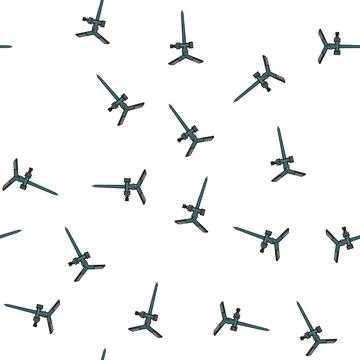 Pattern Garden spike sprinkler irrigating lawn concept Stock Illustration