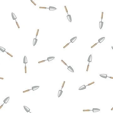 Pattern Garden trowel tool for planting and digging Stock Illustration