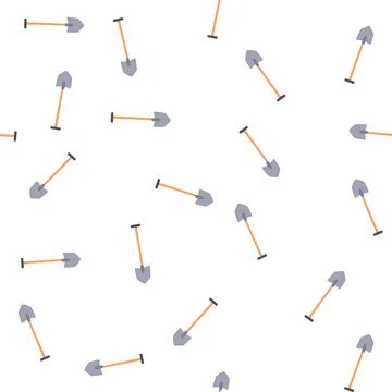 Pattern gardening shovel cartoon vector 스톡 일러스트