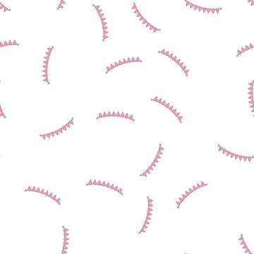 Pattern garland birthday flags cartoon vector Stock Illustration
