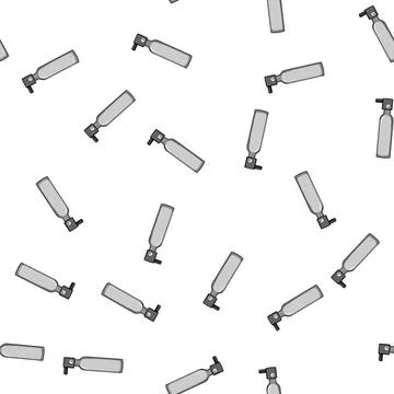 Pattern gas diving cylinder cartoon vector Illustrazione stock