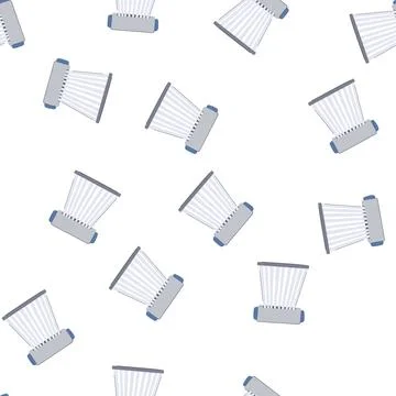 Pattern gas solar water heater cartoon vector Illustrazione stock