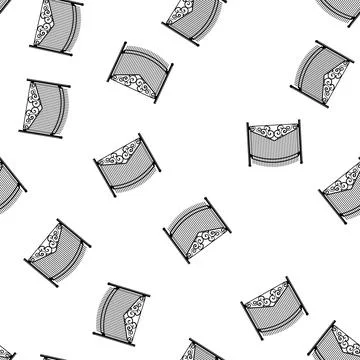 Pattern gate park fence cartoon vector Stock Illustration