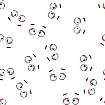 Pattern gaze eye emotions cartoon vector Ilustración de archivo