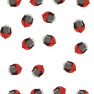 Pattern gear firefighter helmet cartoon vector Stock Illustration