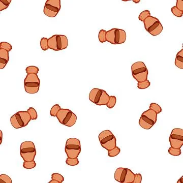 Pattern gear ski mask cartoon vector 스톡 일러스트