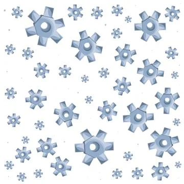 Pattern of gears pinions machine Stock Illustration