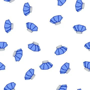 Pattern gel ice pack for injuries cartoon vector Stockillustratie