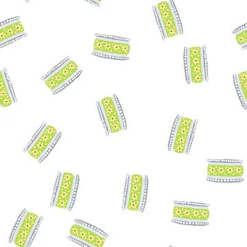 Pattern gemstone bracelet churi indian cartoon vector 스톡 일러스트
