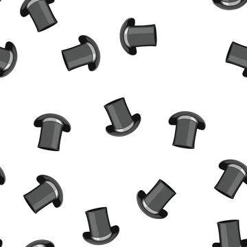 Pattern gentleman cylinder hat cartoon vector イラスト素材