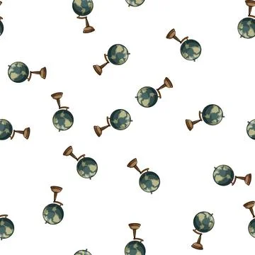 Pattern geography globe cartoon vector sign color Stockillustratie