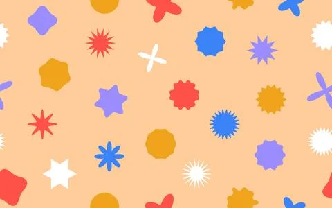 Pattern of geometric abstract different shapes. Background from graphic elements Stock Illustration