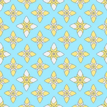 The pattern is geometric. In beige blue tones. Geometric abstraction. Blue ba Stock Illustration