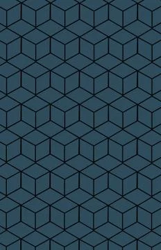 Pattern with geometric cube pattern. Illustrazione stock
