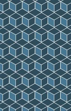 Pattern with geometric cube pattern. Illustrazione stock