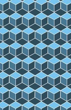 Pattern with geometric cube pattern. Illustrazione stock