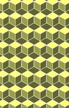Pattern with geometric cube pattern. Stock Illustration
